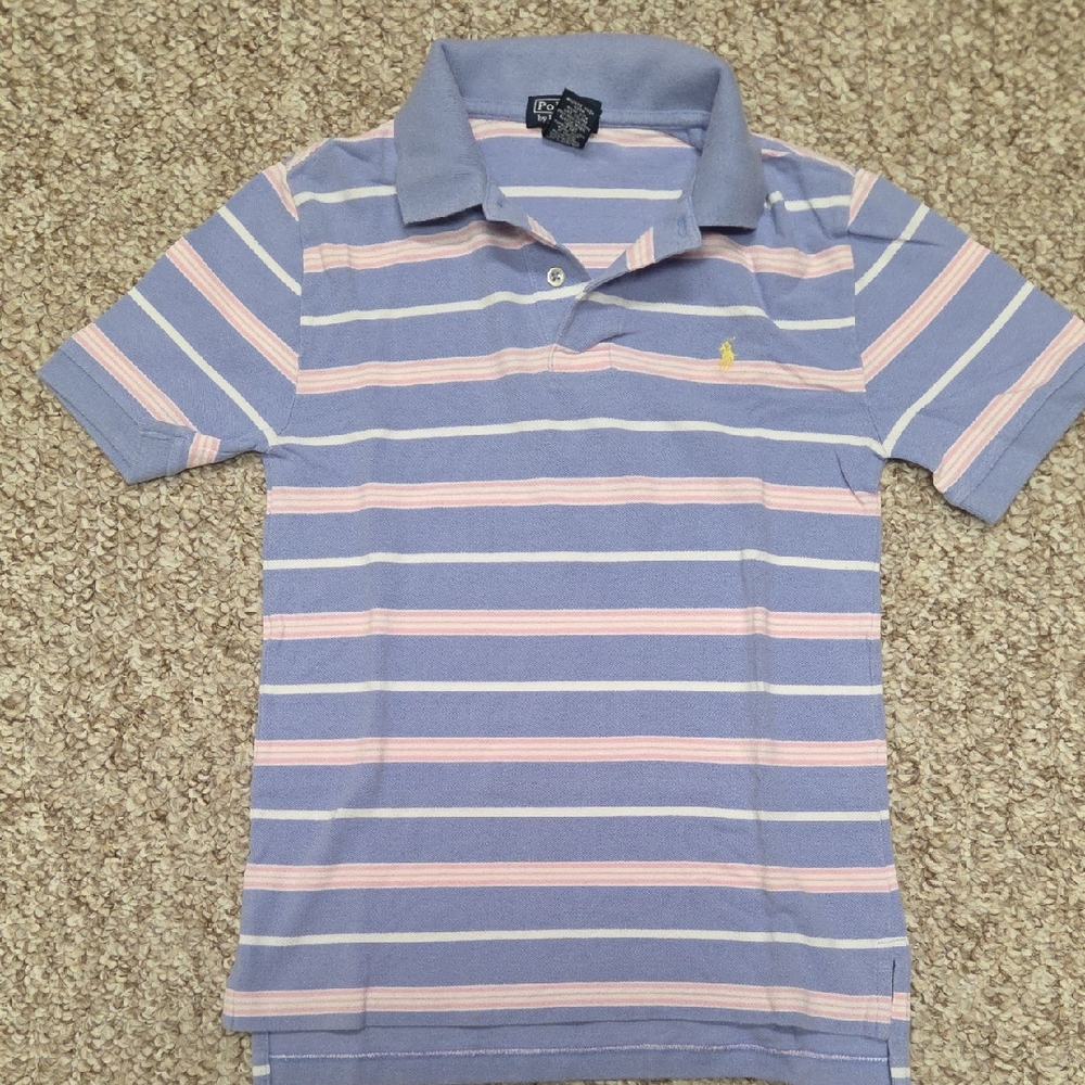 Ralph Lauren Kids Polo - Purple and Pink Stripes
